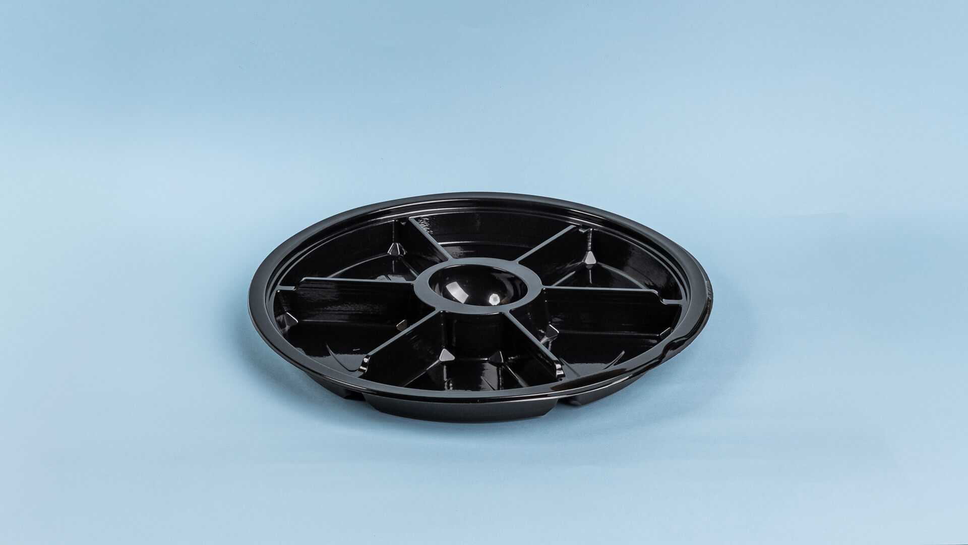 Caserole PET L - 451 S negre (7 secții)