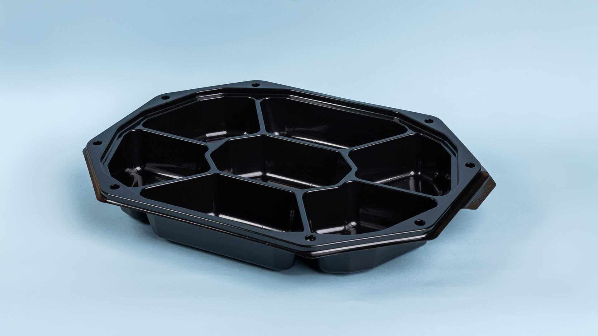 Platou gustări PET L - 467 (7 secții)